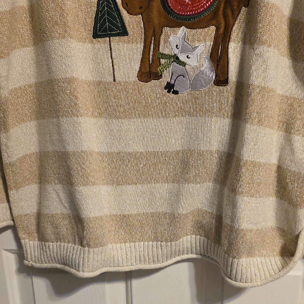 CJ Banks Cream Knit Sweater - Picture 6 of 7
